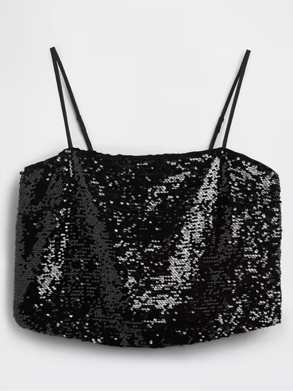 NWT GAP Black Sequin Spaghetti-Strap Cami Size Medium
